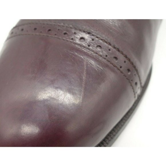 Bragano Burgundy Leather Cap Toe Lace Up Oxfords Shoes Men\'s 12 D main image 2